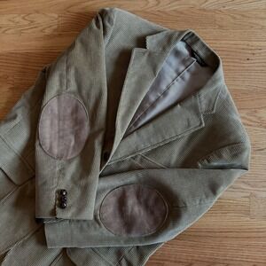 VTG Orvis Men 44R Corduroy Sport Coat Blazer Suede Elbow Patches Jacket